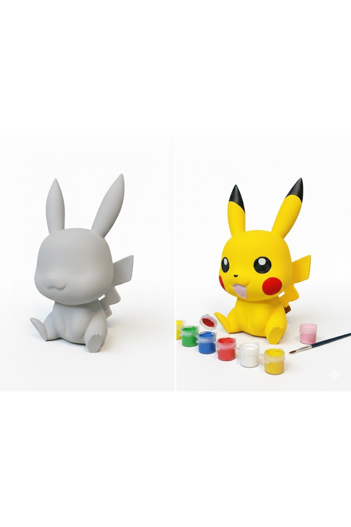 Z-Eksen - Pikachu Boyanabilir Figür Seti - Çocuk Boyama Kiti