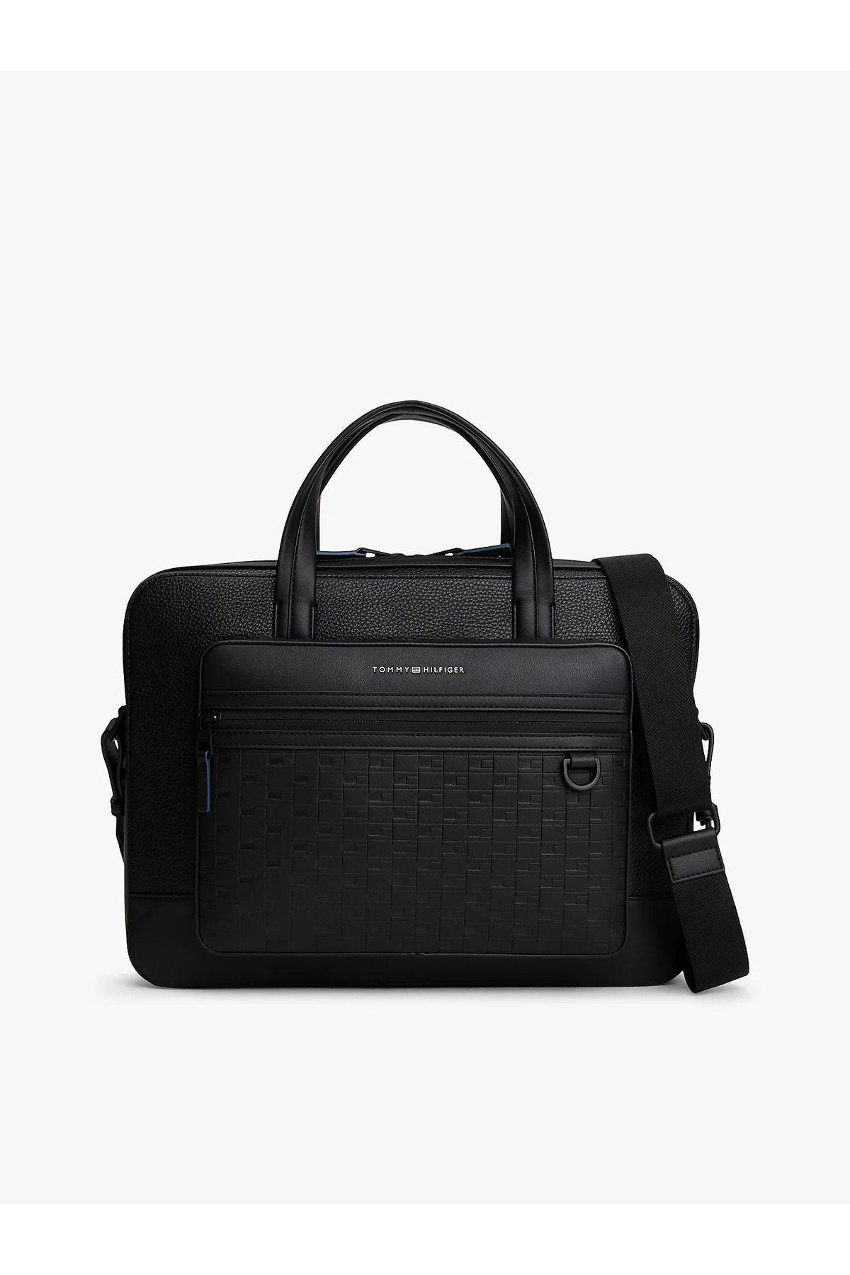 تامی هیلفیگر کیف لپ‌تاپ و مدارک مردانه مشکی با بند قابل تنظیم، محفظه زیپ‌دار جلویی AM0AM14002-BDS