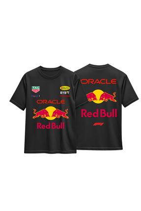 karikatürstore Redbull F1 Yarış Forması Tasarımlı Arka ve Ön Baskılı T-shirt