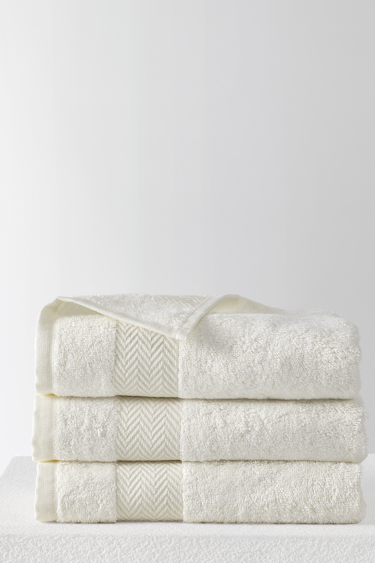Elf 60% Cotton-40% Bamboo Hand/ Face /Head Towel, 50x90 cm (1 Pc) - Ecru