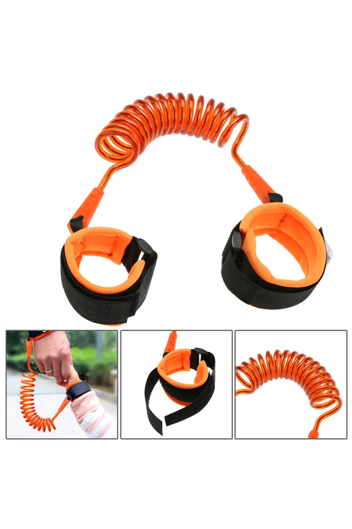 Zey-Al Çocuk Güvenlik Bilekliği – Kayıp Önleyici Kimlik Bilekliği | Hac Umre Güven Çemberi - Turuncu fotoğrafı 4 (önizleme)