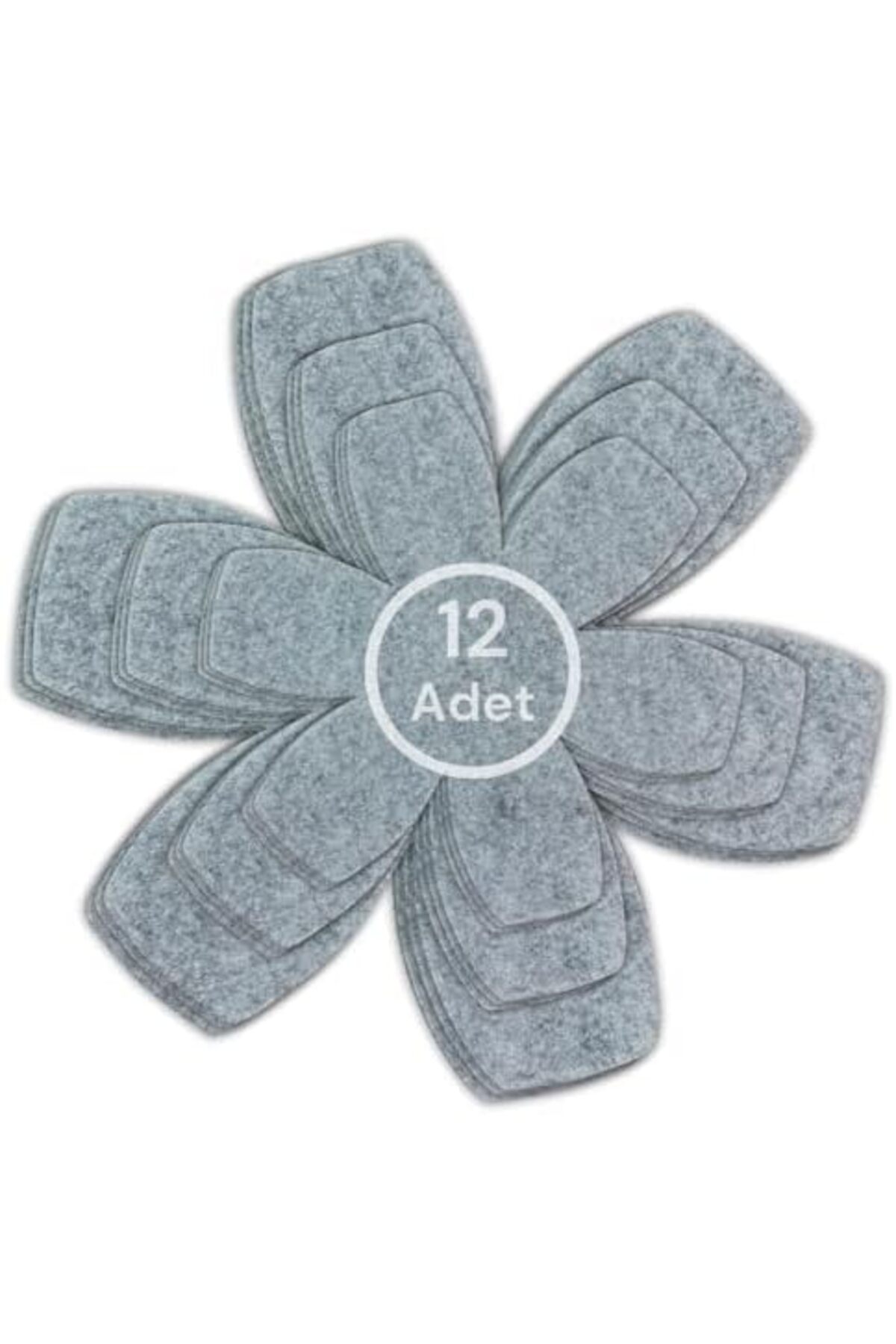 BRF NwoTeknoloji 12'li Set Tava Tencere Koruyucu ve Düzenleyici Keçesi (Gri) 1205362