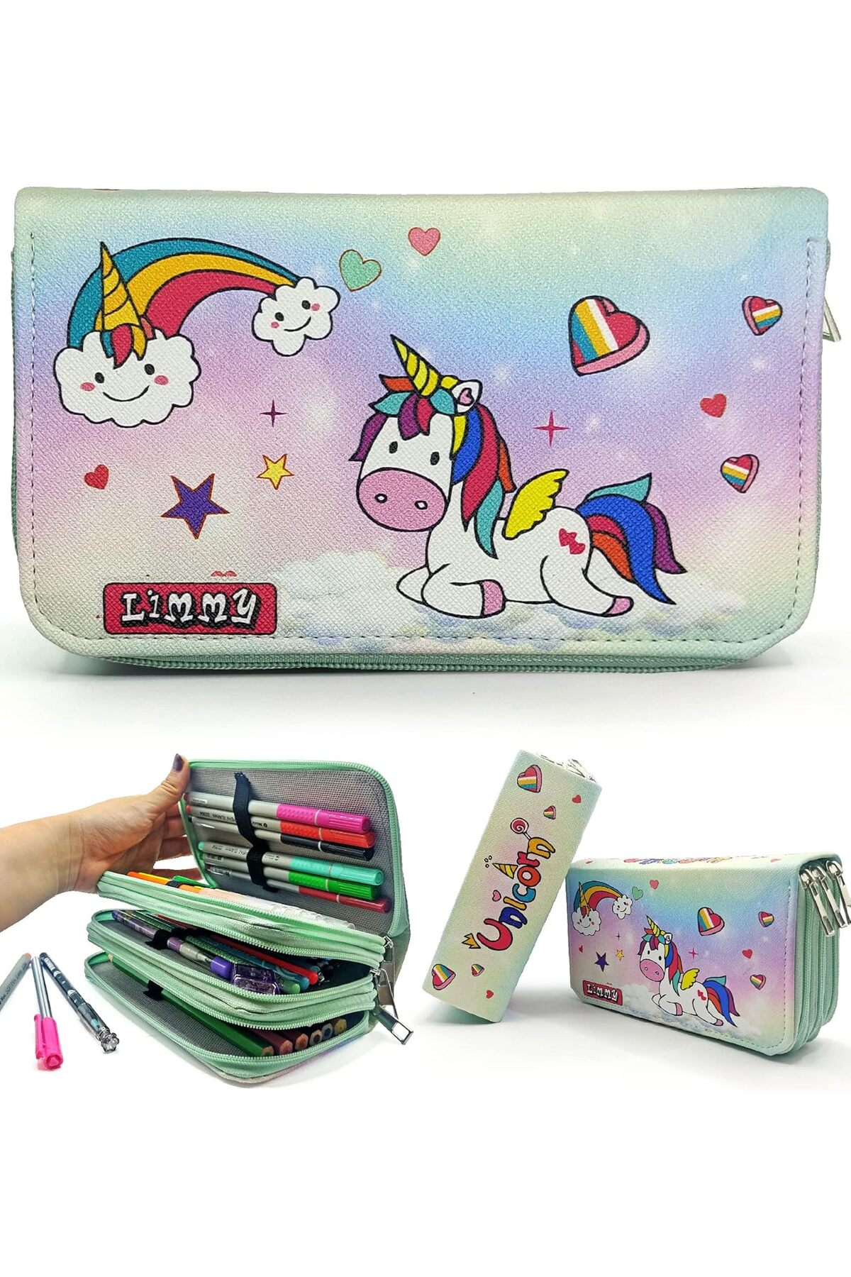 BRF Sahra79 Şeker Temalı Kalemkutu Modelist Kalem Kutusu Vegan Deri Üç Bölmeli Kalemlik 1176661