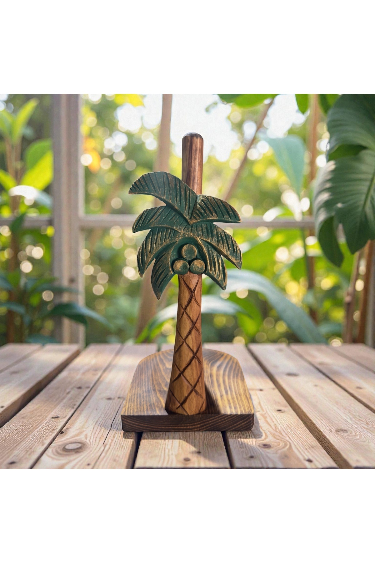 Luxury series with palm carved napkin holder