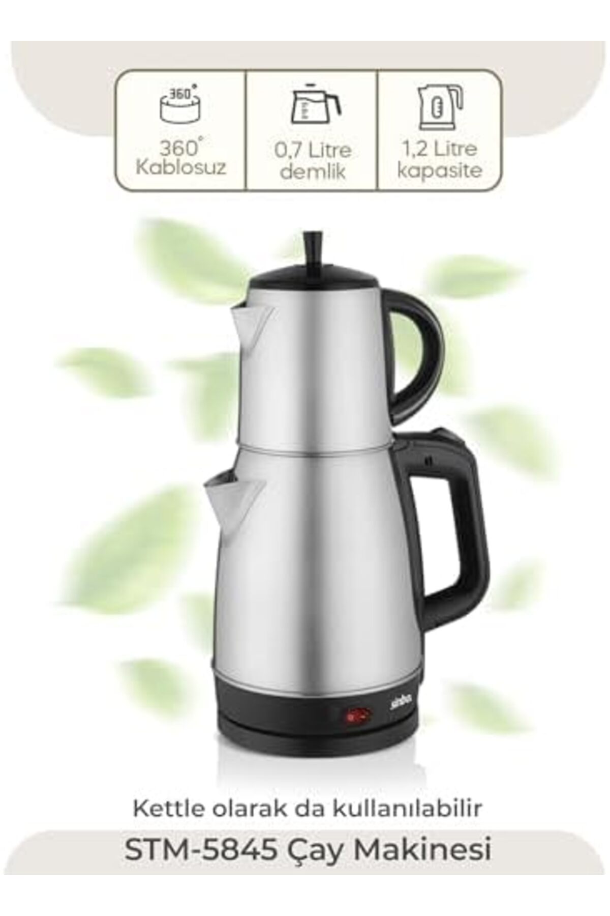 BRF NwoTeknoloji STM-5845 Elektrikli Çay Makinesi, Elektrikli Çay Makinesi, Elektrikli Çelik Çaycı 120