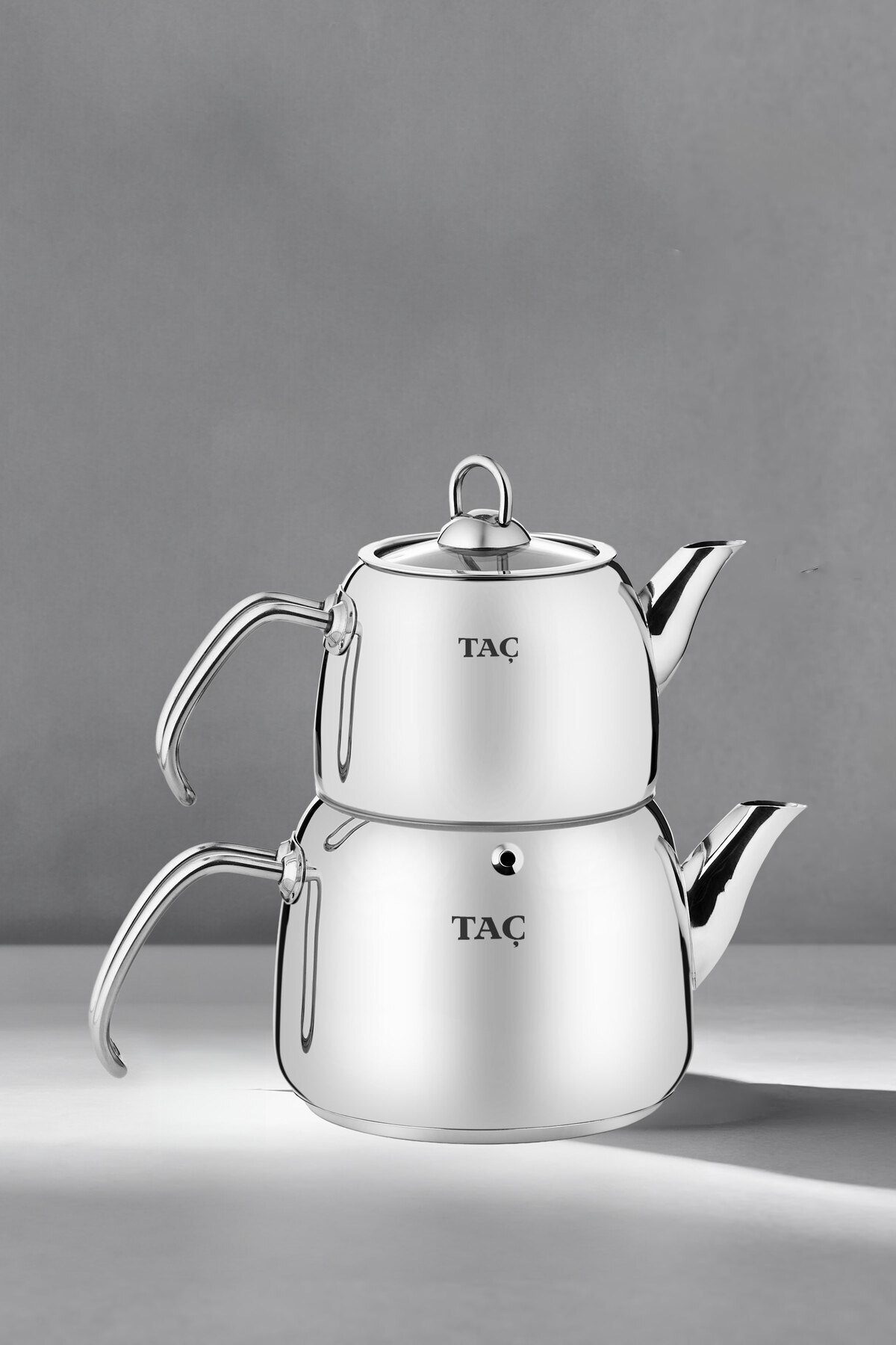 Taç Panda Maxi Boy 4 Parça Paslanmaz Çelik Çaydanlık Takımı 1.75-2.75lt