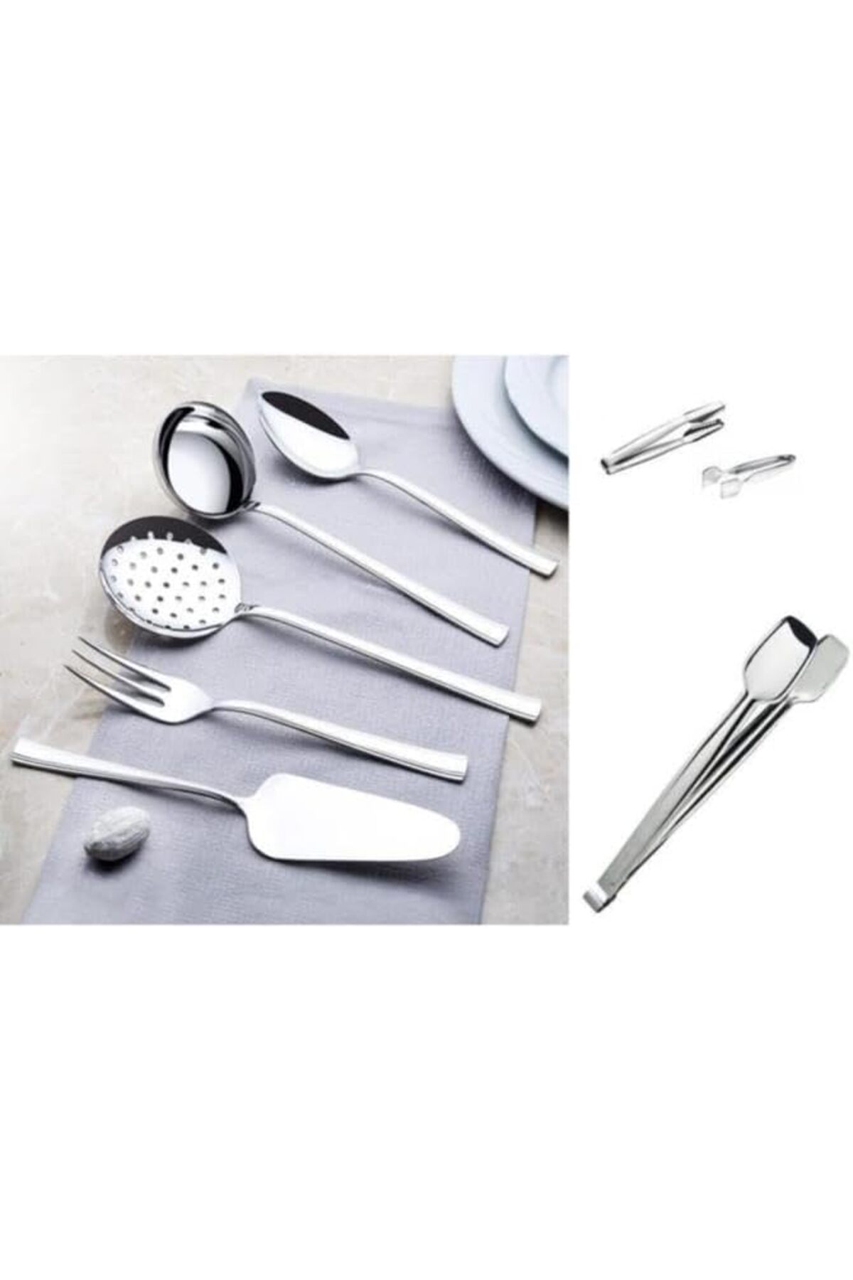 BRF NwoTeknoloji Deniz Servis Takımı - Kepçe Kevgir Kaşık Seti 8 Prç. 1205362