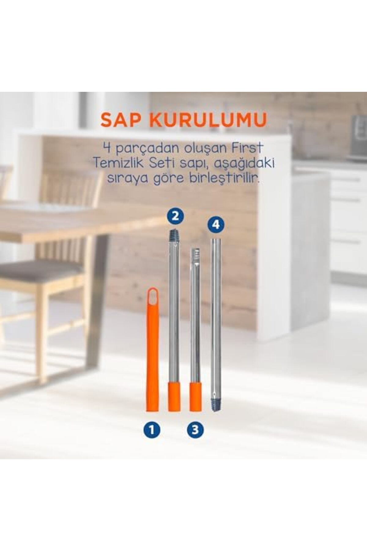 BRF NwoTeknoloji First Pratik Sıkmalı Paspas Seti Yüksek Emici Şerit Mop ve Kova 1205362