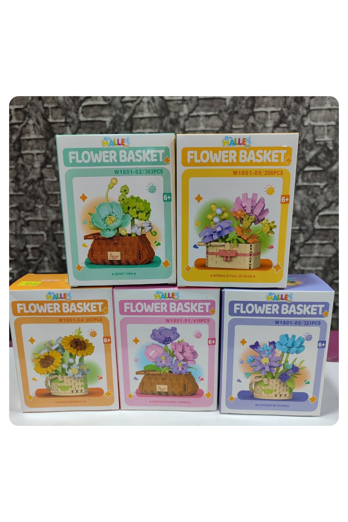 ۱ عدد اسباب‌بازی ساختنی گلدان گل