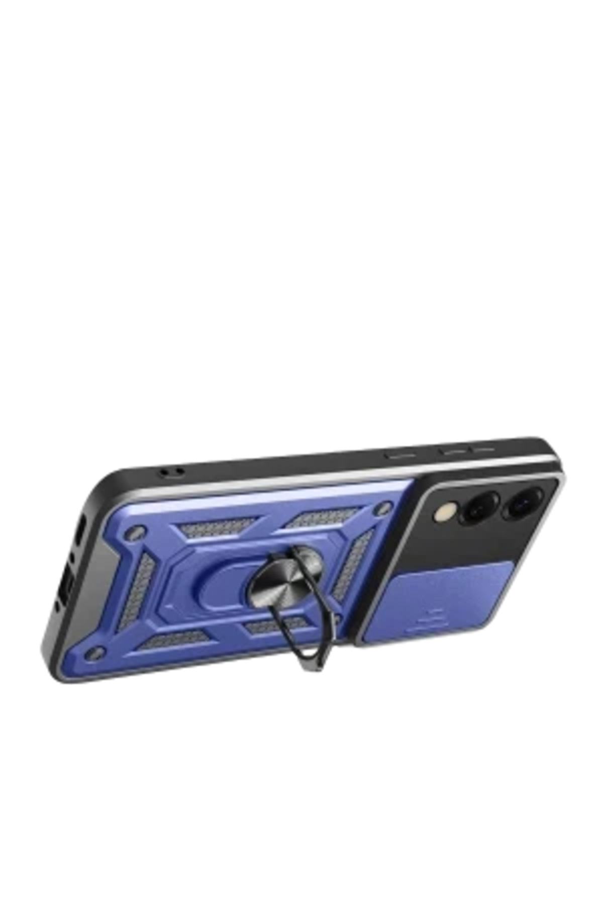 Samsung Galaxy S25 Edge İçin Uyumlu Sürgülü Korumalı Yüzüklü Standlı Magnetic Tpu Tank Kapak