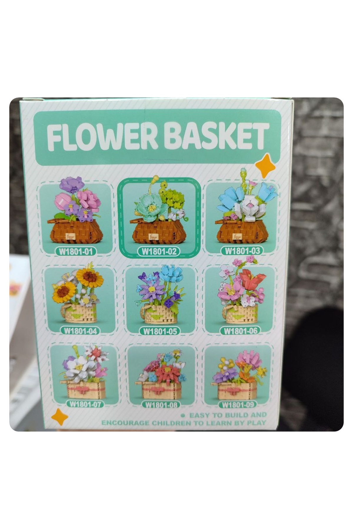 ۱ عدد اسباببازی ساختنی گلدان گل