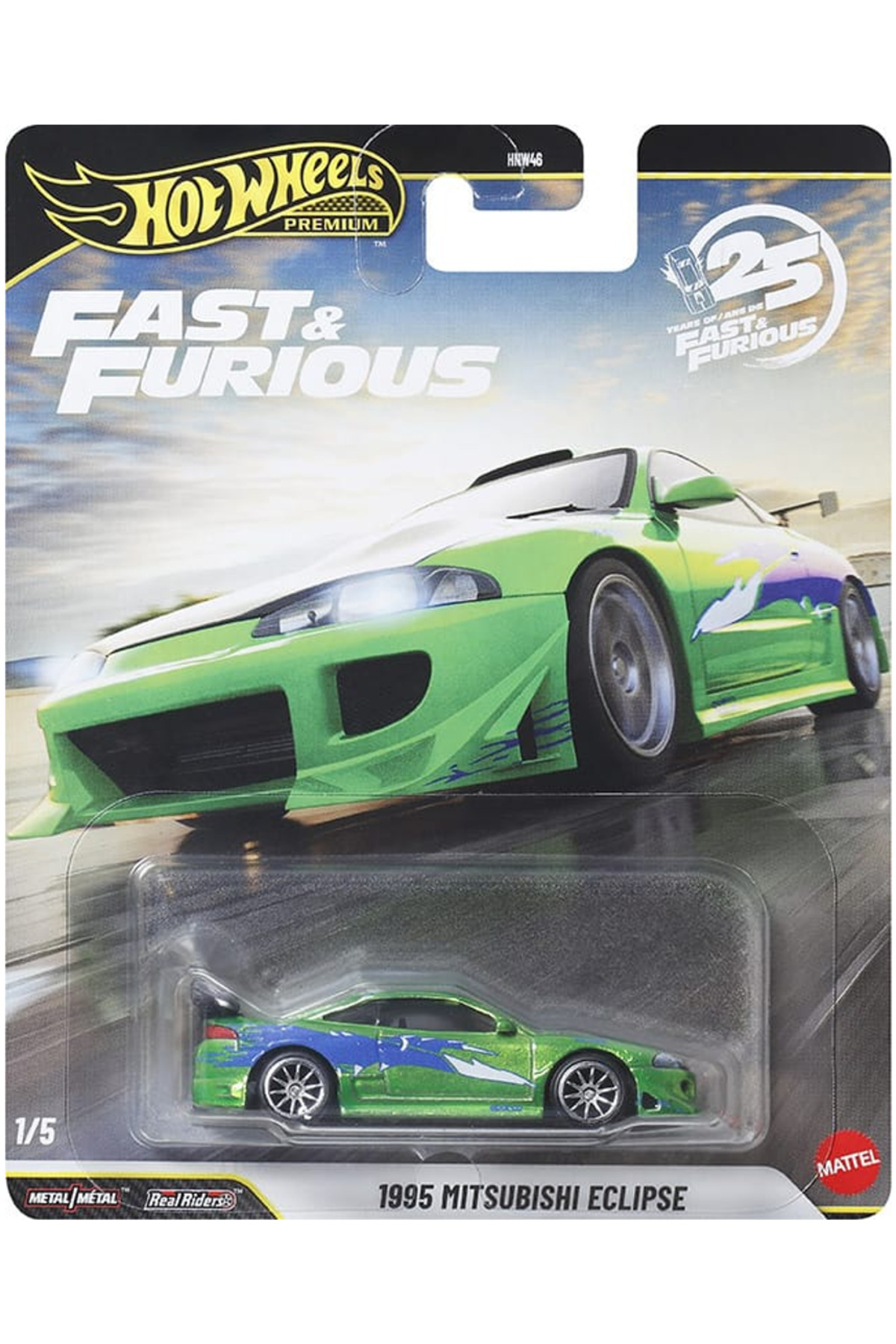 HOT WHEELS 1995 MITSUBISHI ECLIPSE - FAST AND FURIOUS - PREMIUM