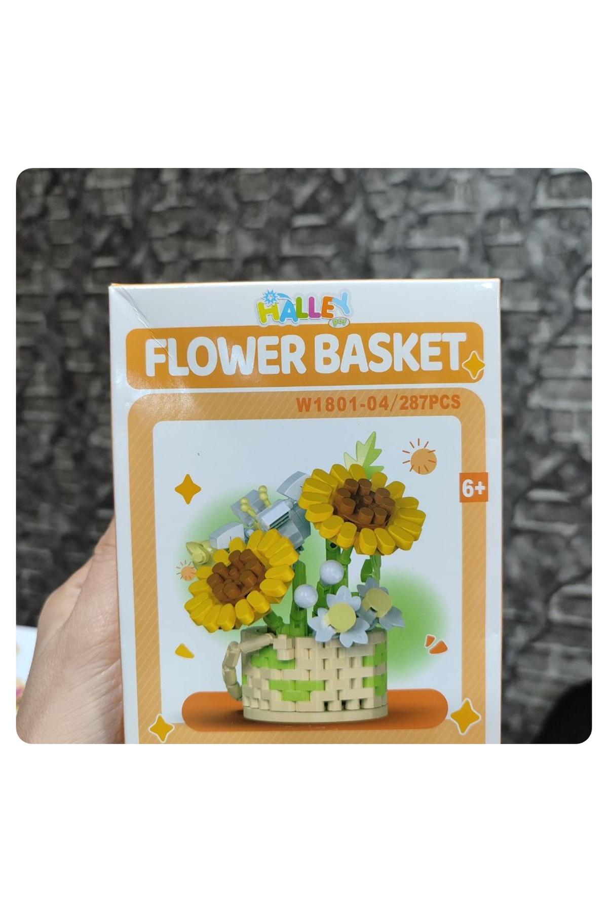 ۱ عدد اسباببازی ساختنی گلدان گل