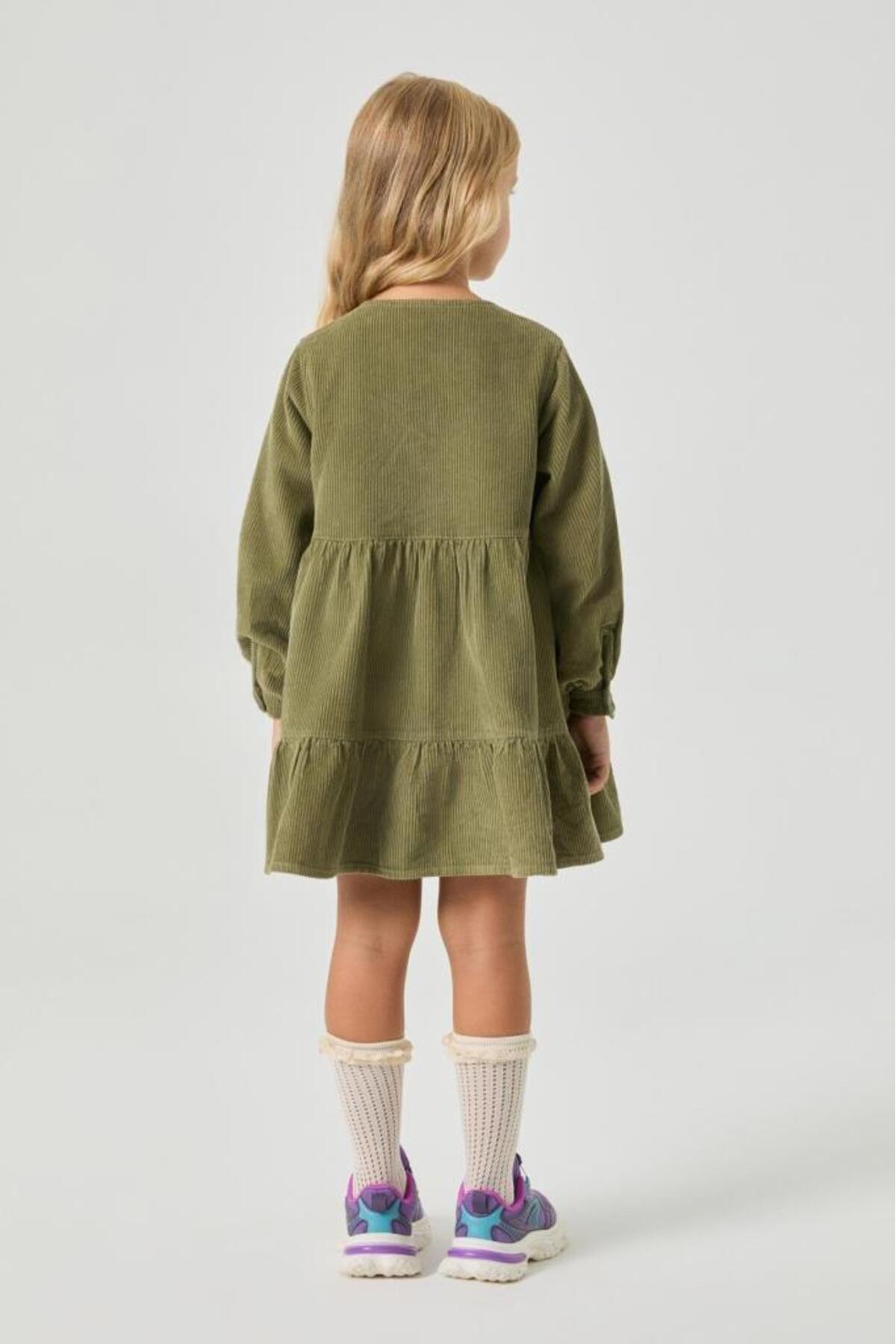 Tyess  BG Store Kız Çocuk Yeşil Elbise - Görsel 4