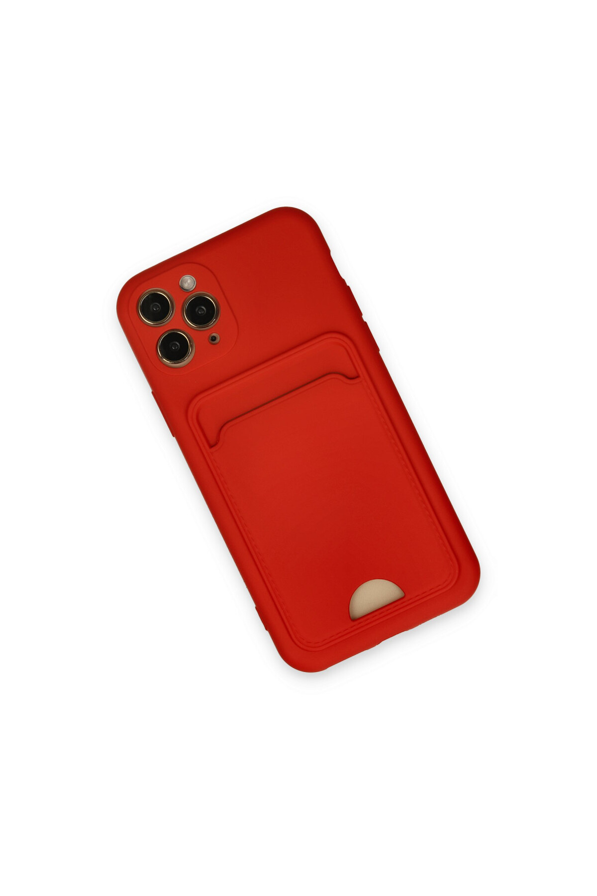 iPhone 11 Pro İçin Uyumlu Kart ve Resim Bölmeli Soft Renkli Silikon Kapak