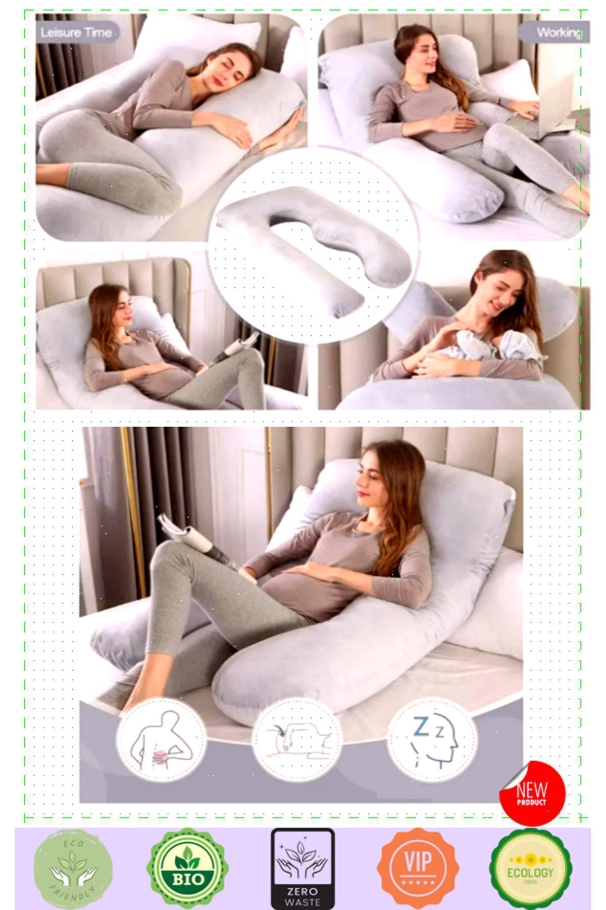 Genel Markalar 1.Kalite Ortopedik Hamile Destek Yastığı Hamile Uyku Yastıgi Hamile Yastıgi Hamile Destek Yastigi fotoğrafı 5 (önizleme)