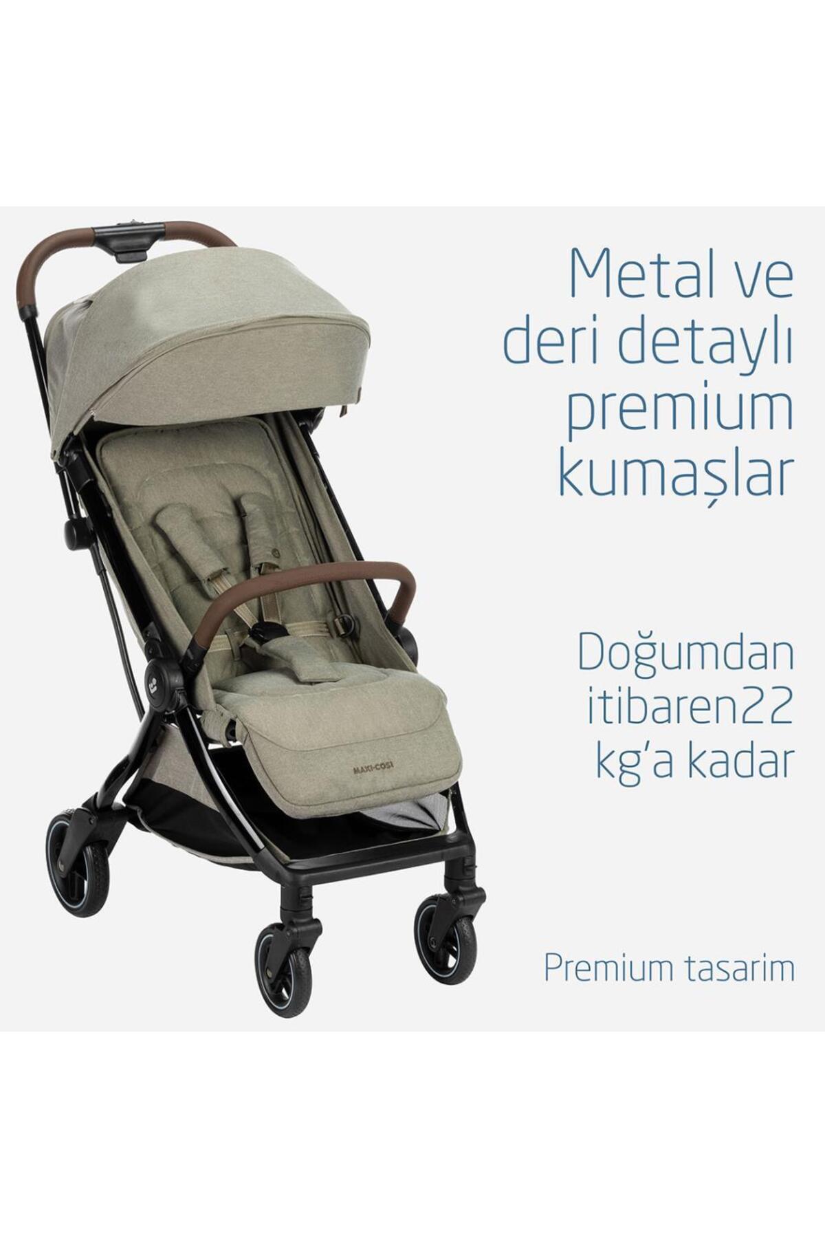 Maxi-Cosi Eva Otomatik Katlanan Kompakt Bebek Arabası Twillic Truffle fotoğrafı 3 (önizleme)