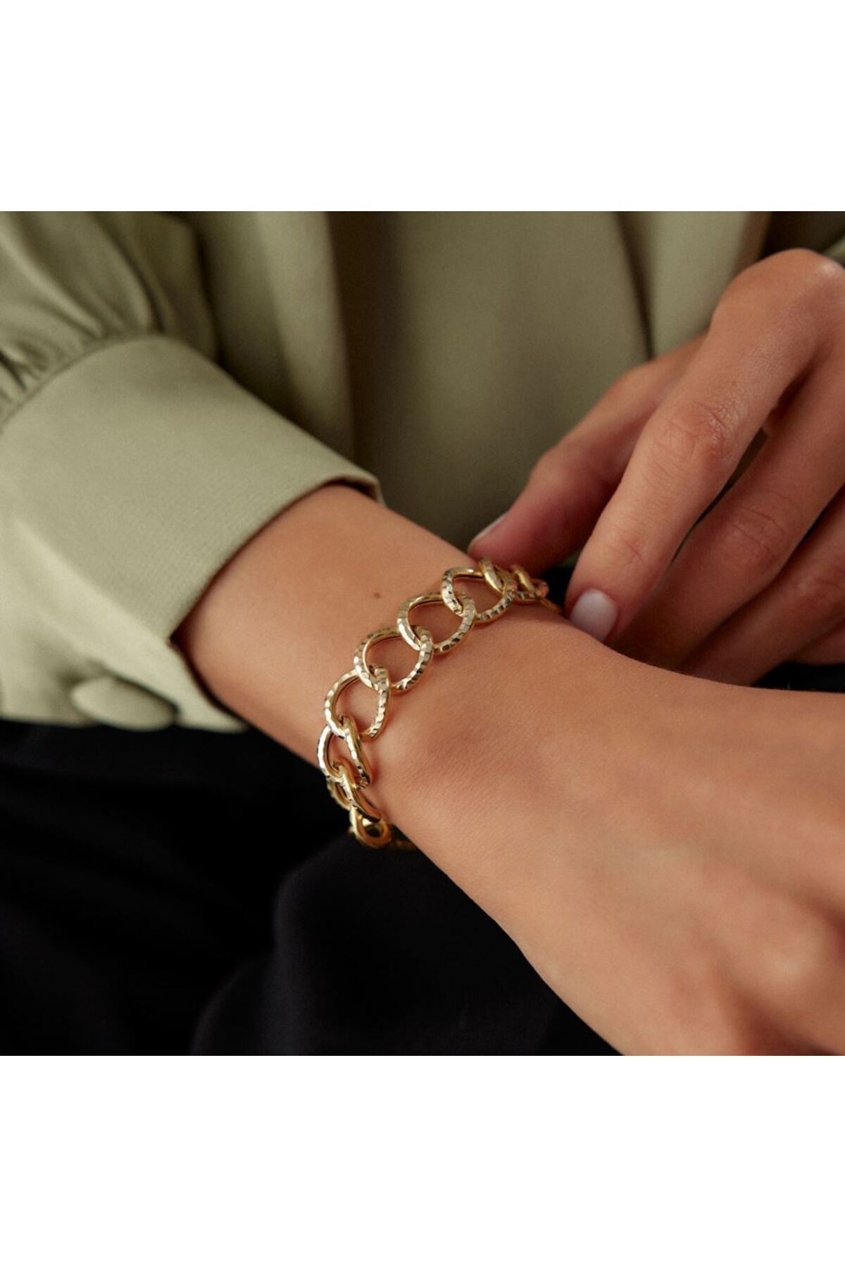 İLKAY KUYUMCULUK Kırmızı Samanyolu Tek Sıra Bileklik