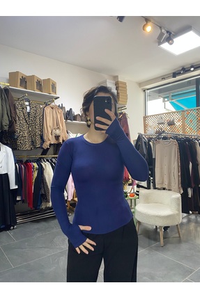 karpuzbutiks KARPUZ BUZY KUMAŞ BİSİKLET YAKA PARMAK GEÇMELİ BODY