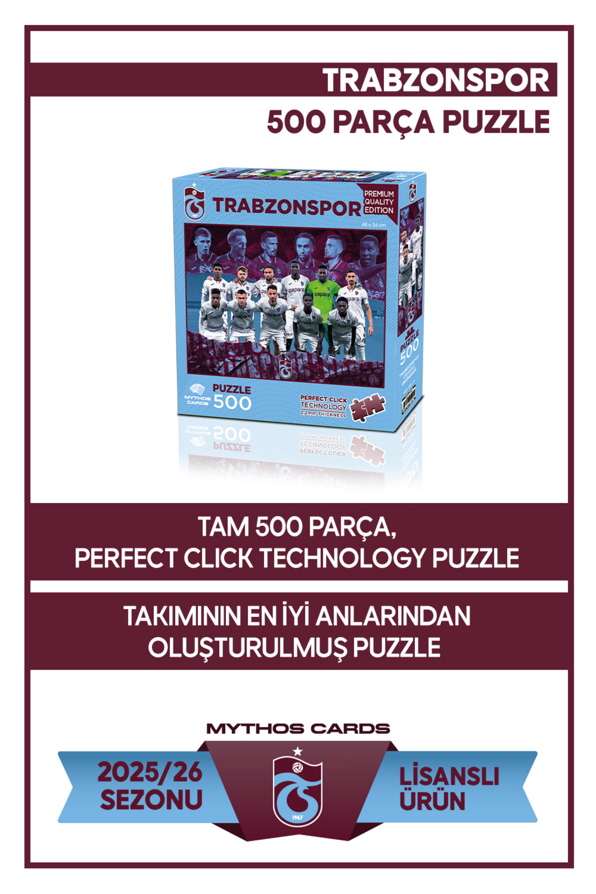 Trabzonspor TAKIM 2025/26 500 PARÇA PUZZLE - Fiyatı, Yorumları