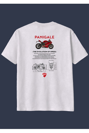 The GRANCH Ducati-Premium Oversize Sırt Baskılı %100 Pamuk Tişört
