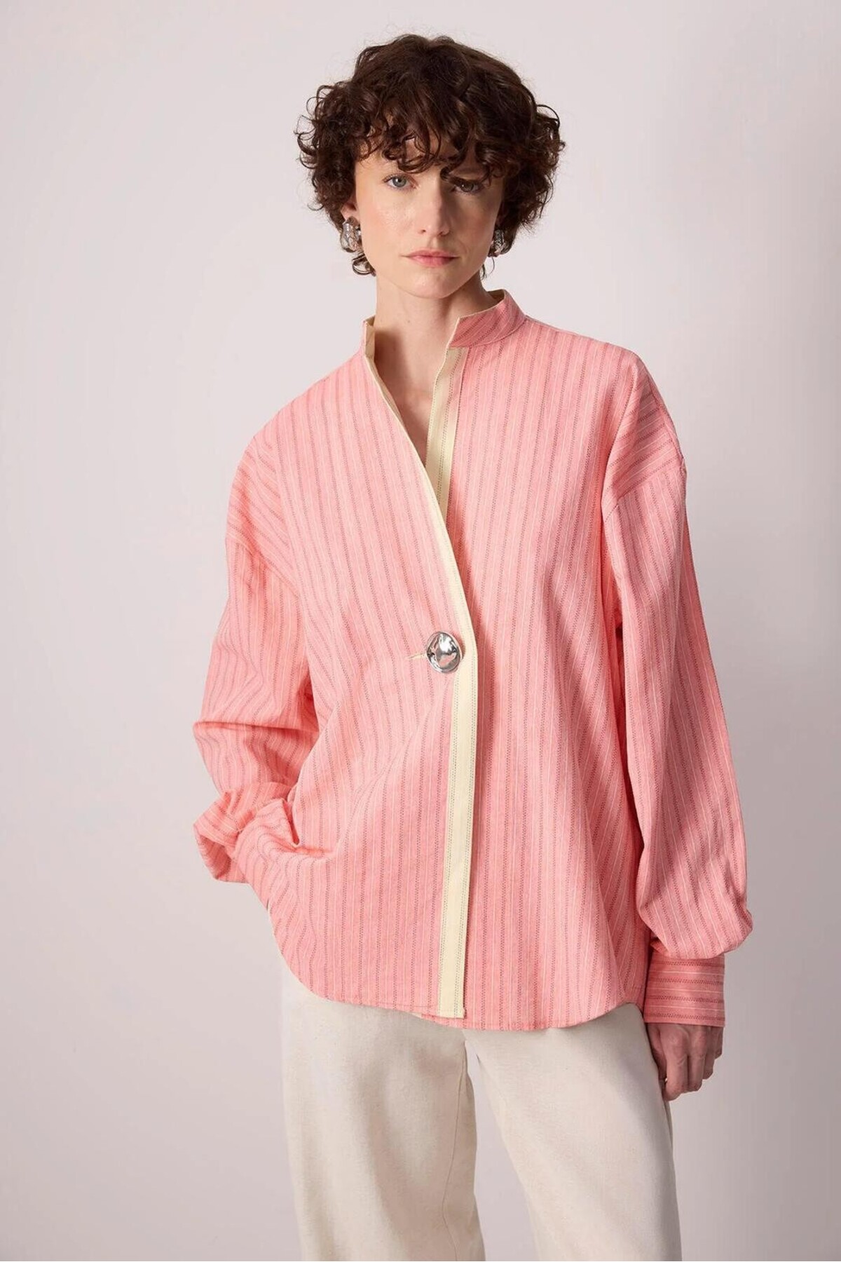 JOOQSTORE KONTRAST ŞERİTLİ ÇİZGİLİ TUNİK