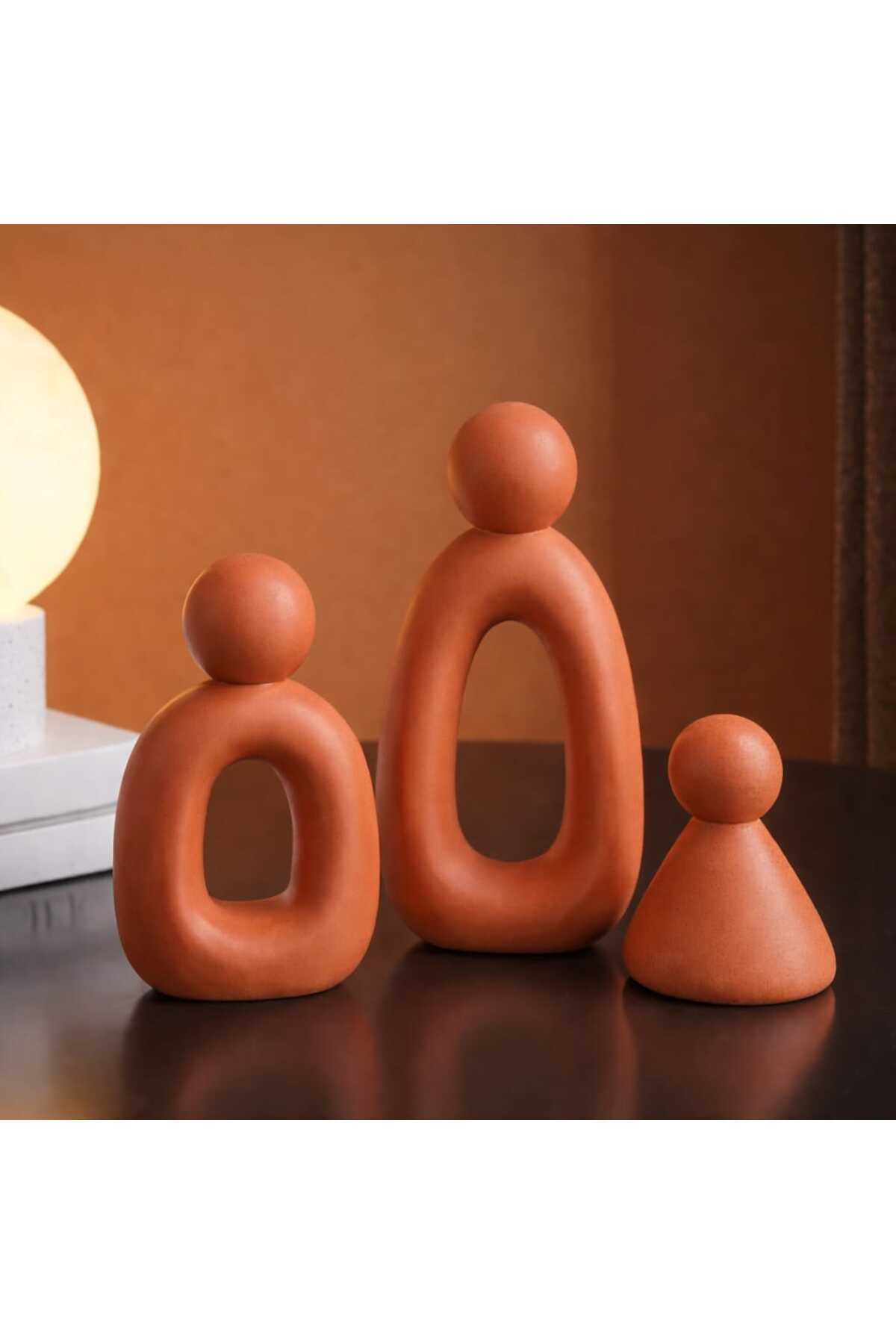 Minimal Tasarım El Yapımı Beton Biblo Seti