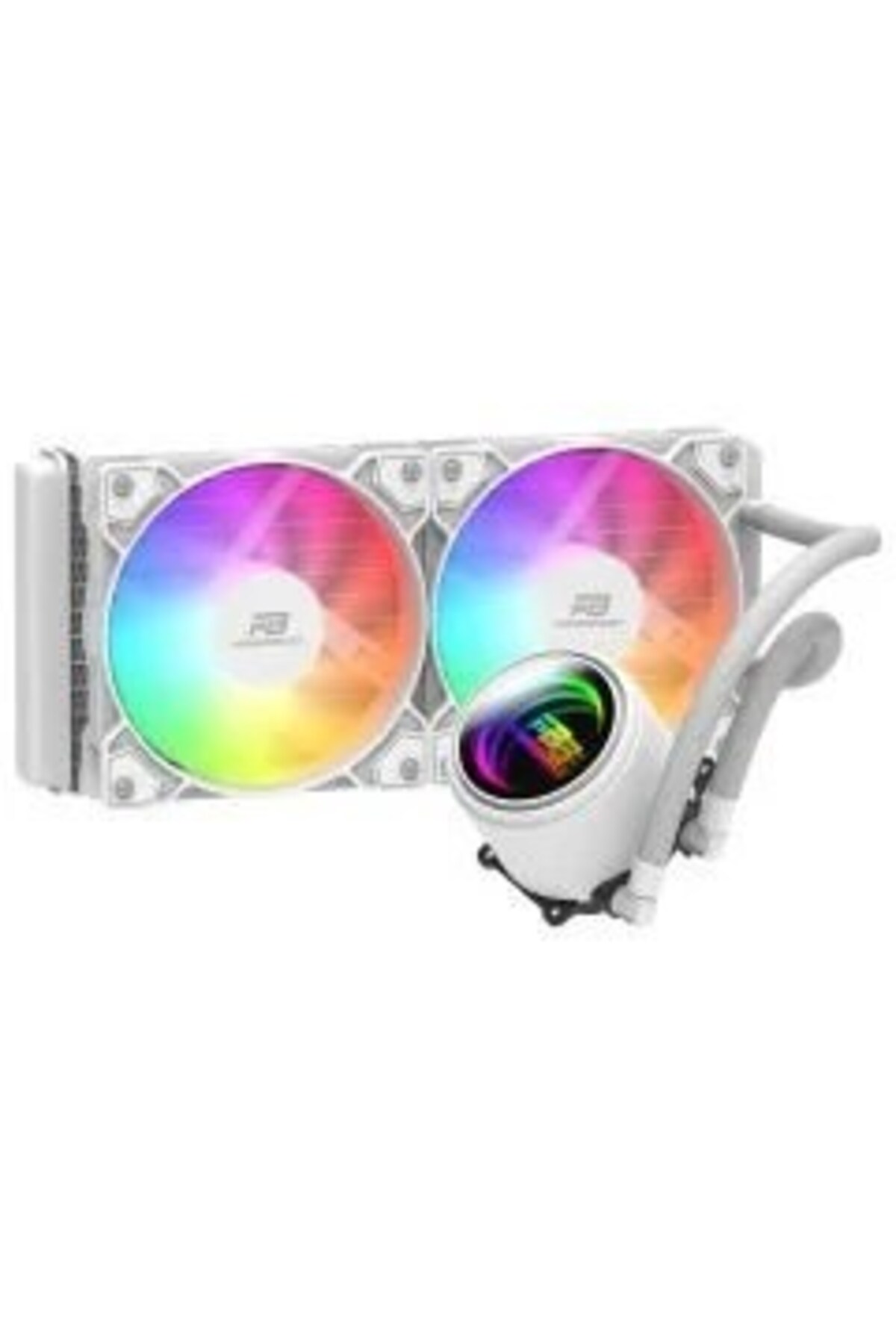 BİLGEPAZAR PowerBoost CIRCLE 240W R.Bow Fan LGA1700/AM5 Uyumlu 240mm CPU Sıvı Soğutma Beyaz