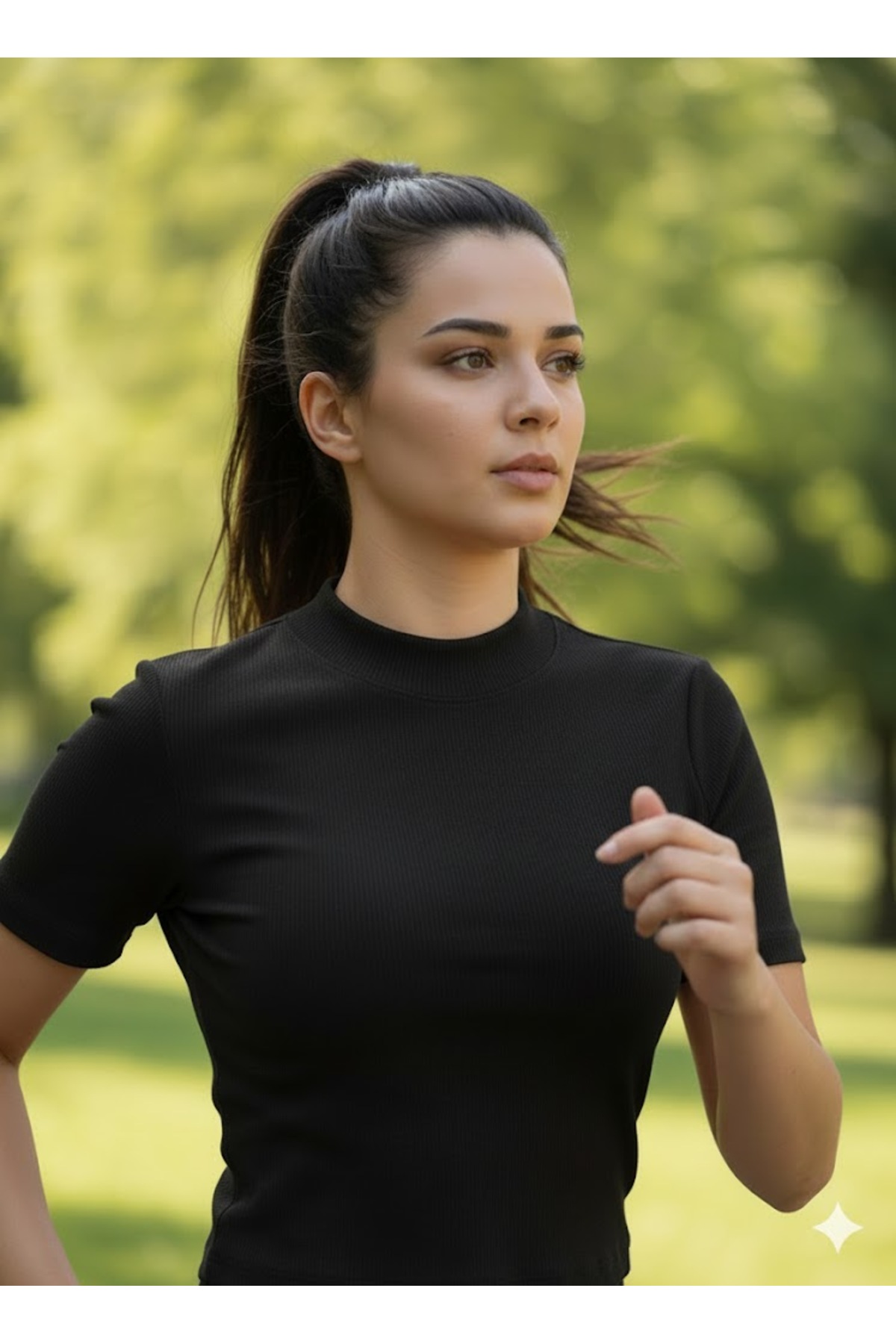 MADAM SHİLA Gri Yarım Balıkçı Yarım Kol Slimfit Fitilli Kaşkorse Spor Body Mdmyarım03kaş