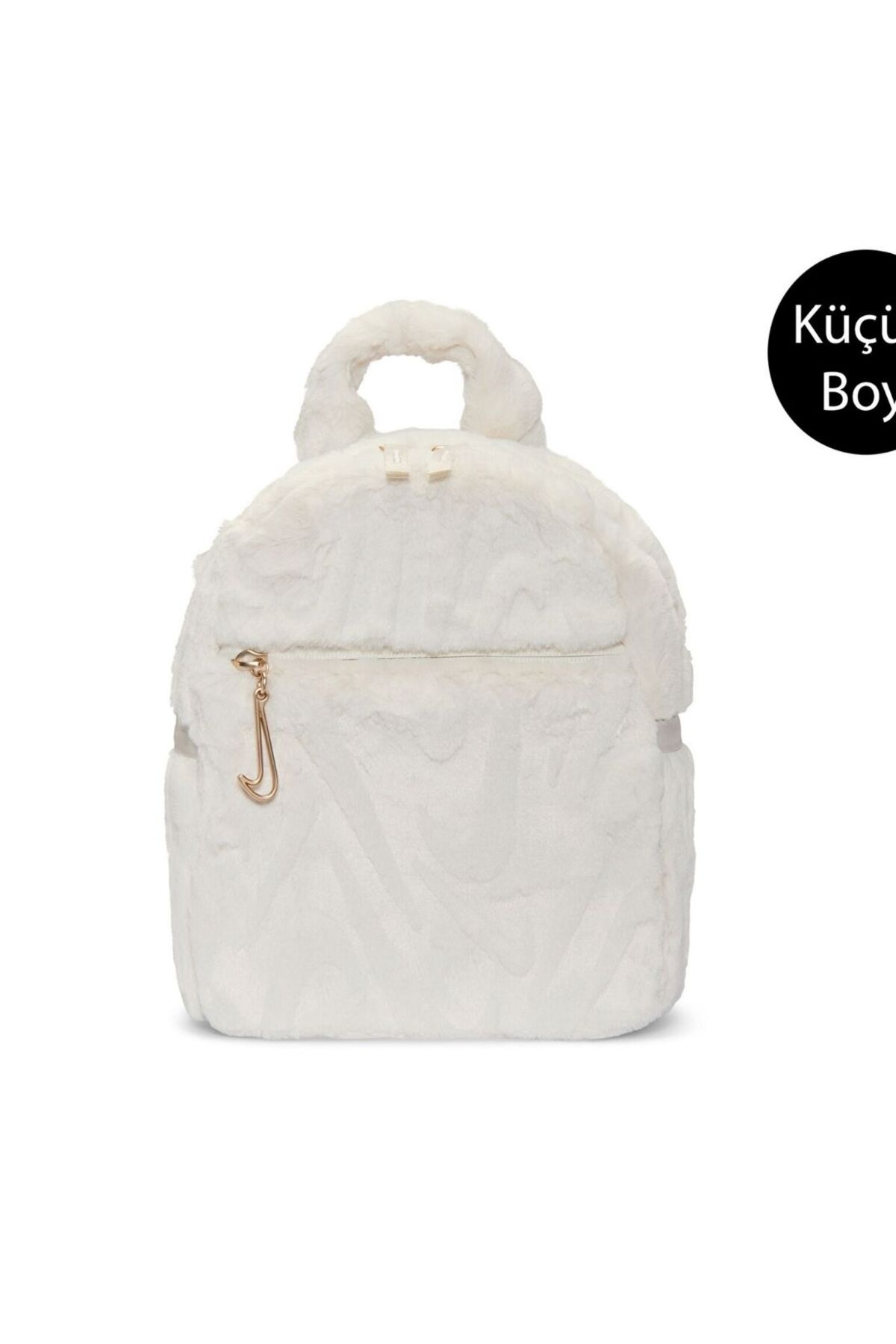 Nike Krem Suni Kürk Peluş Mini Sırt Çantası NSW FUTURA FUR