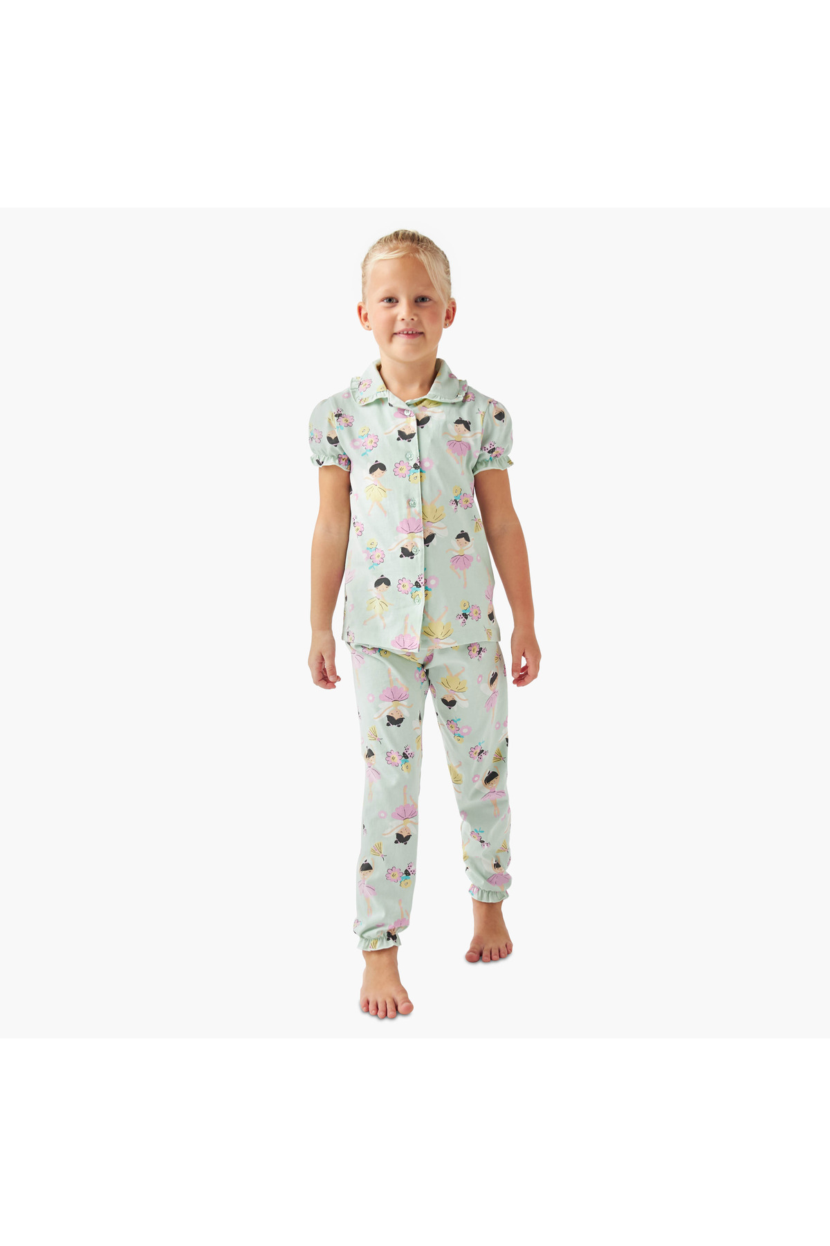 Juniors Ballerina Print Shirt and Pyjama Set