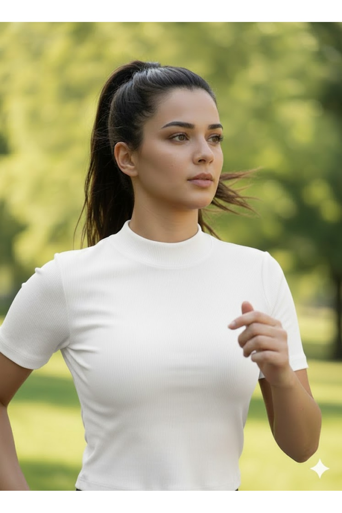 MADAM SHİLA Gri Yarım Balıkçı Yarım Kol Slimfit Fitilli Kaşkorse Spor Body Mdmyarım03kaş