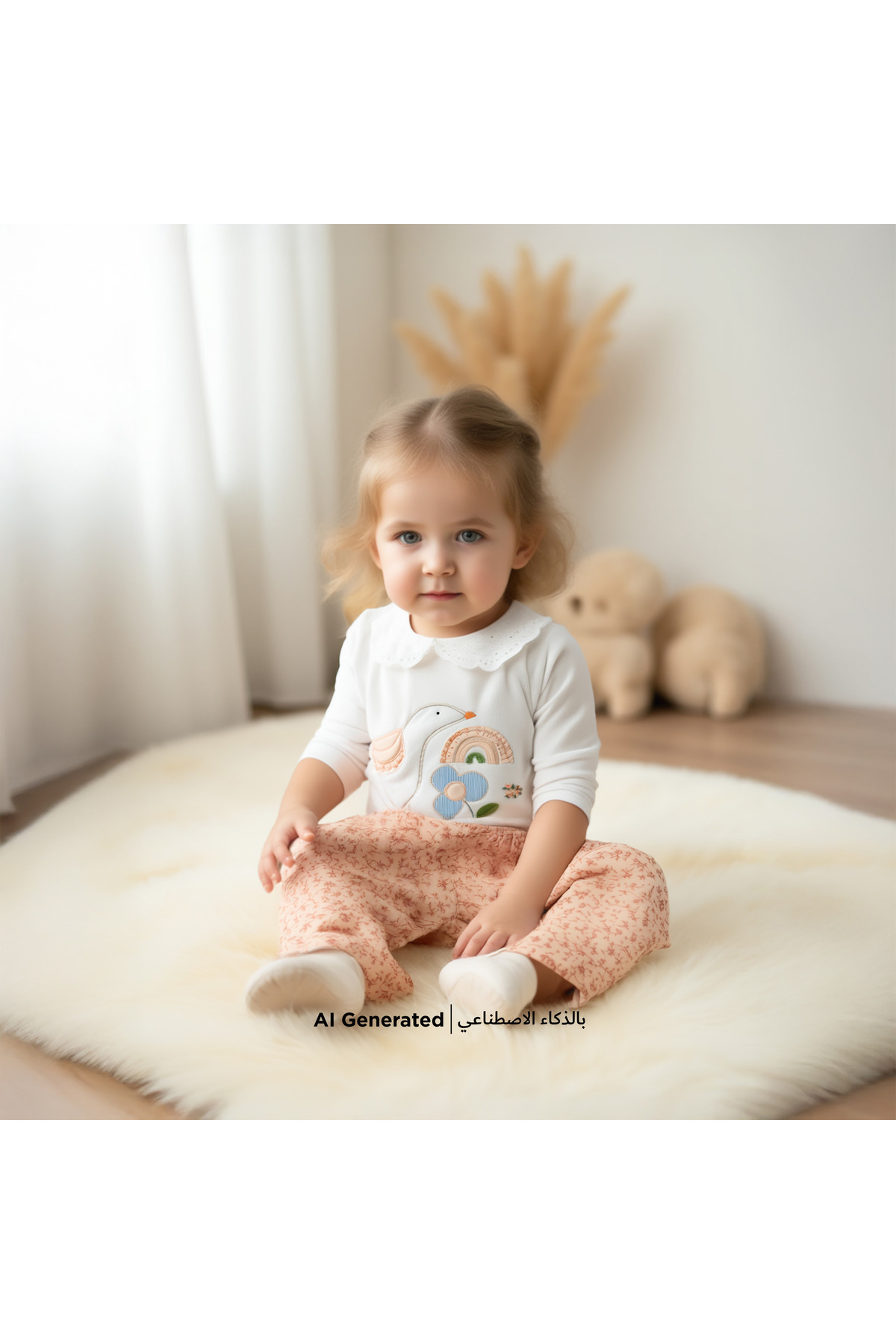 Juniors Embroidered Top and Pyjama Set