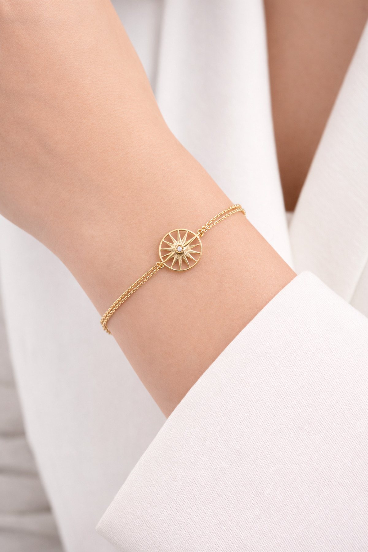 Gl8k Yuvarlak Yıldız Taşlı Bileklik