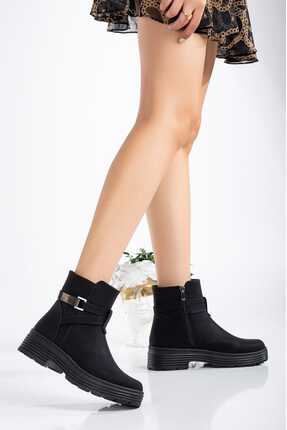 SENASTİL Rahat Sıcak Astar Kaymaz Taban Fermuarlı ve Tokalı Kışlık Kalın Taba...