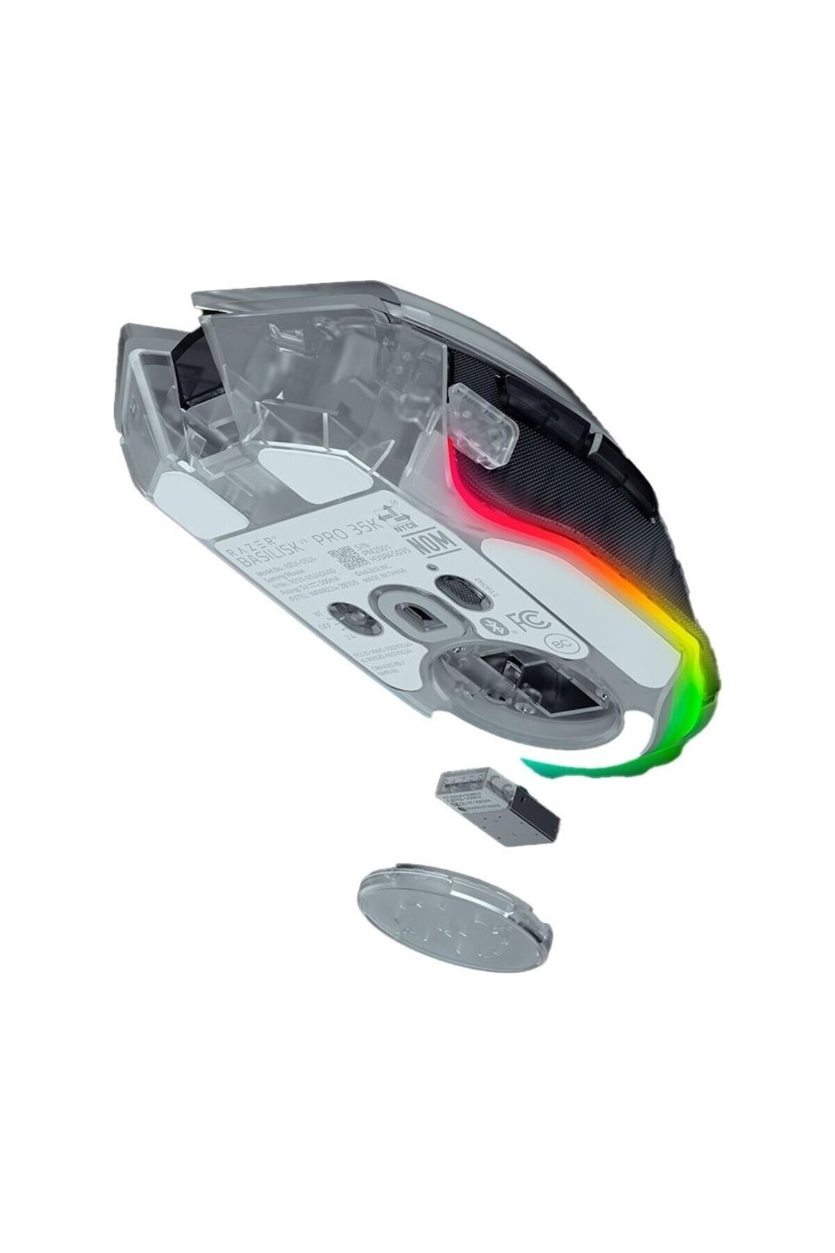 マウス・トラックボール RAZER Basilisk V3 Pro 35K Phantom White ワイヤレスエルゴノミック RGB ゲーミングマウス - Razer Basilisk V3