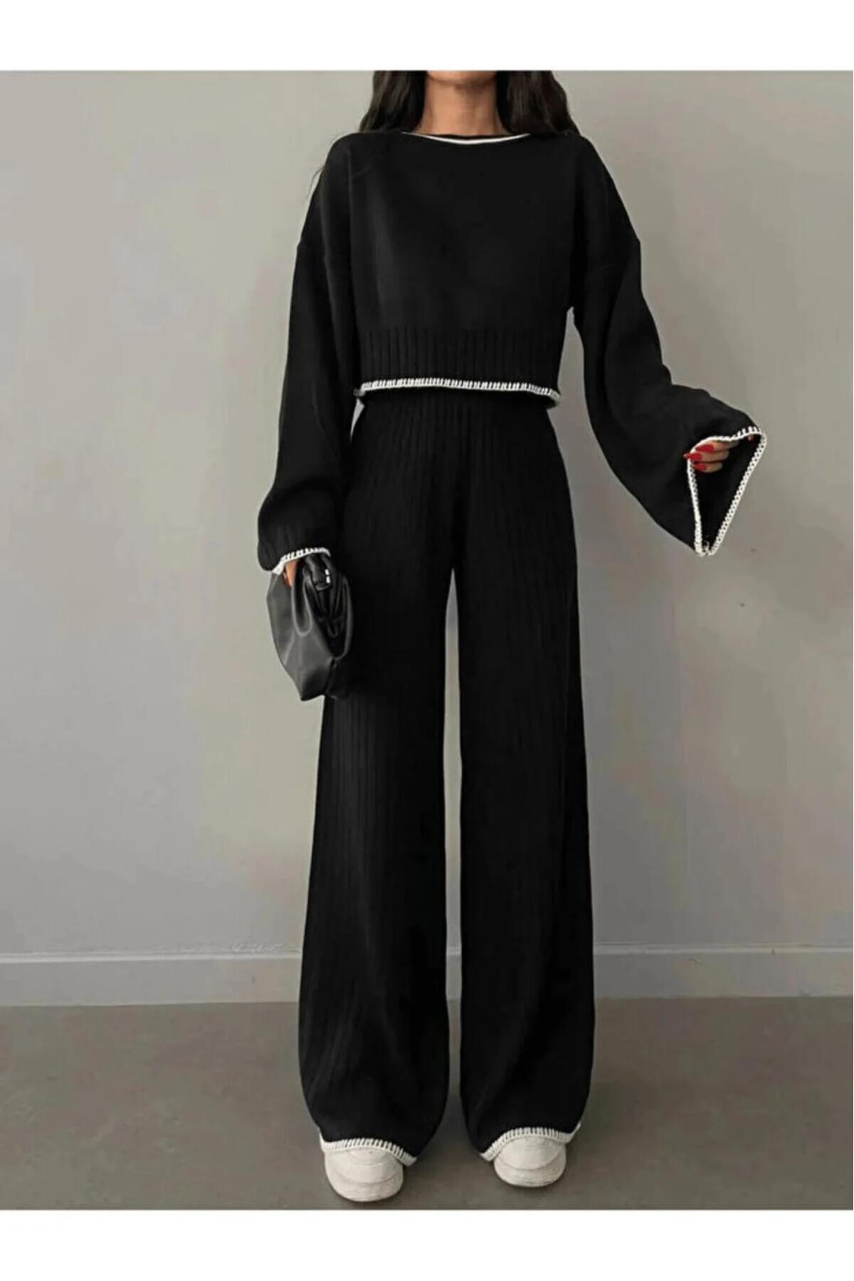 De Pose Σετ Γυναικείων Πλεκτών Ενδυμάτων Çoban με λεπτομέρειες