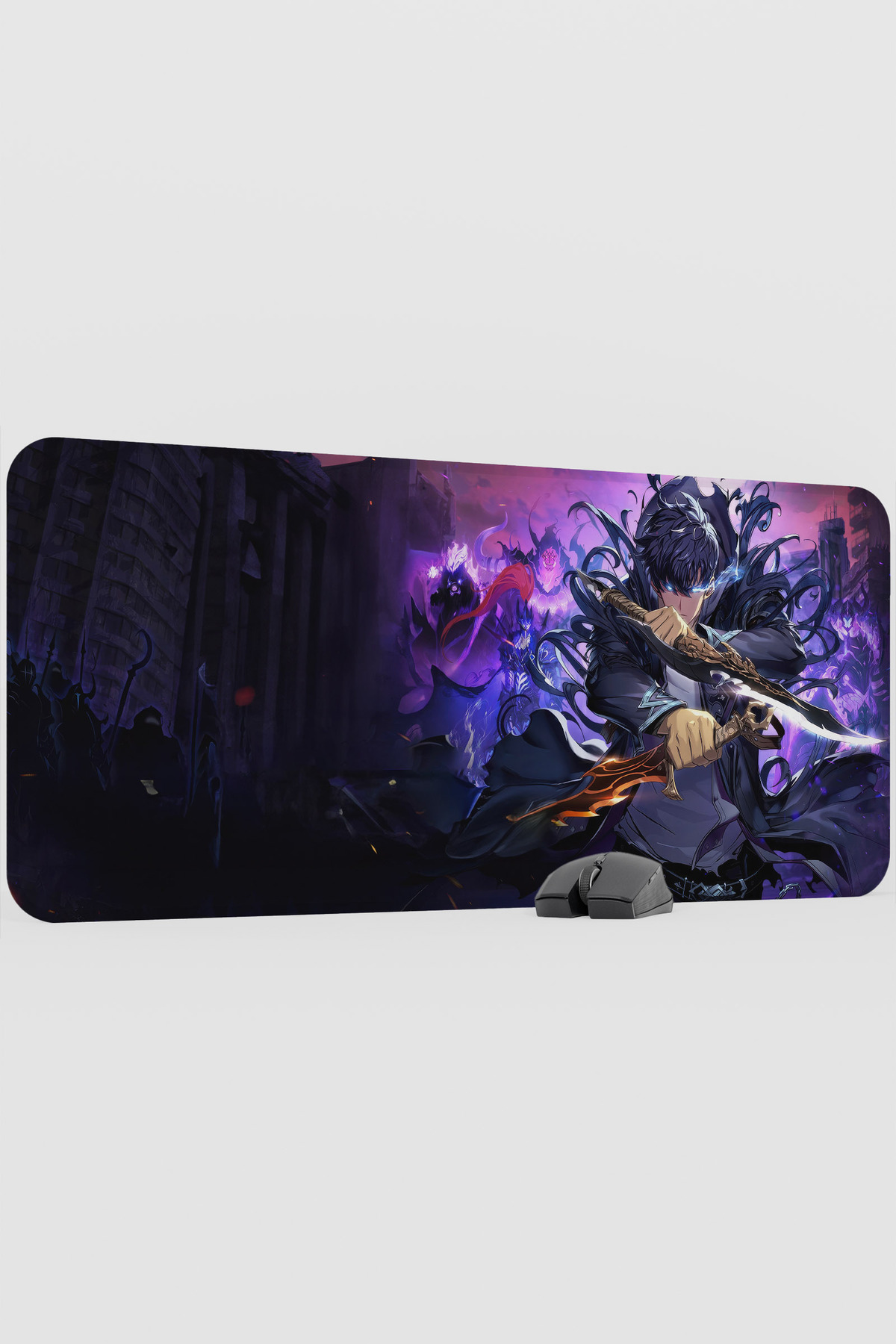 Solo Leveling Anime V2 - 90x40 XXL Gaming Rubber Anti-Slip Floor Mouse Pad Mouse Pad