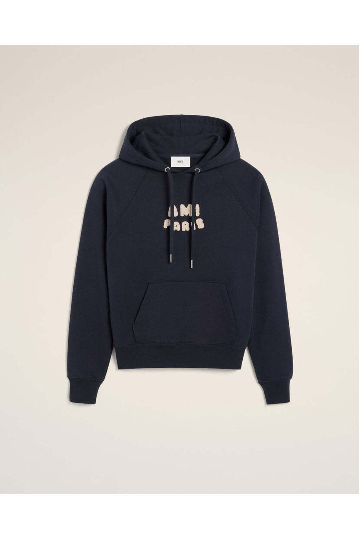 Beymen Collection AMİ PARİS YAMALI LACİVERT PAMUKLU KAPÜŞONLU SWEATSHİRT.