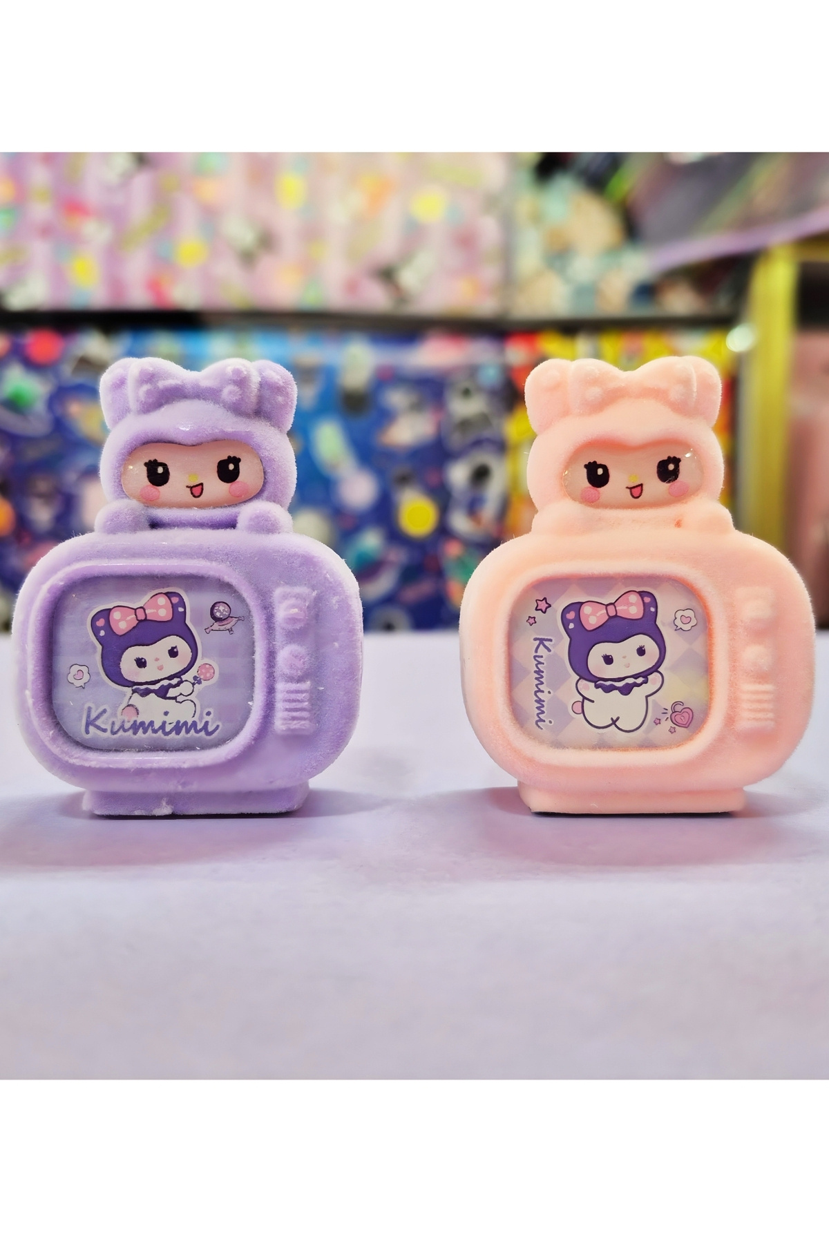 ÖZ OFİS Kuromi Tasarımlı Televizyon Şekilli Kadife Kaplı Kalemtıraş Tekli