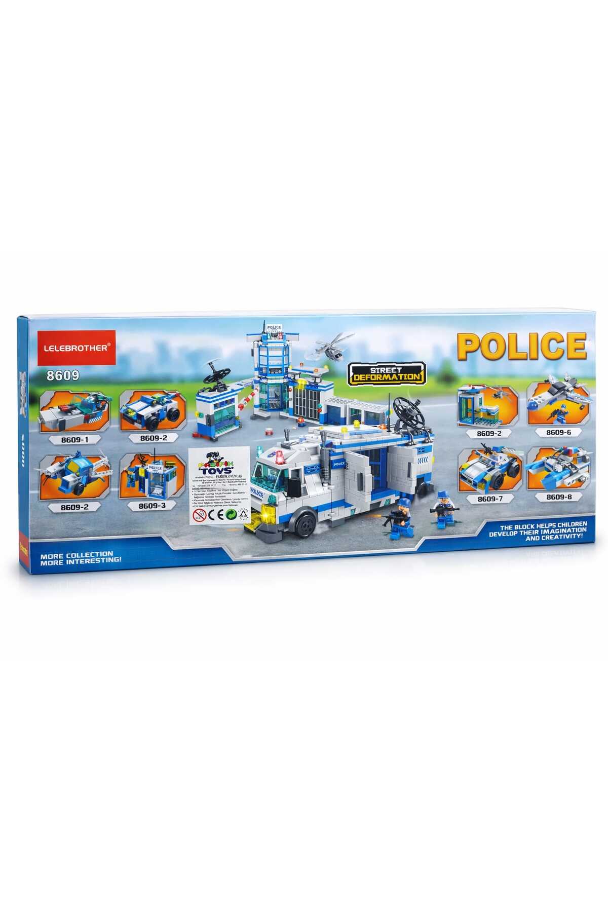 لِلبرادر پلیس ست بلوک‌های ساختمانی اسباب‌بازی Brickz، شامل ۸ اسباب‌بازی ساختمانی مختلف در یک مجموعه