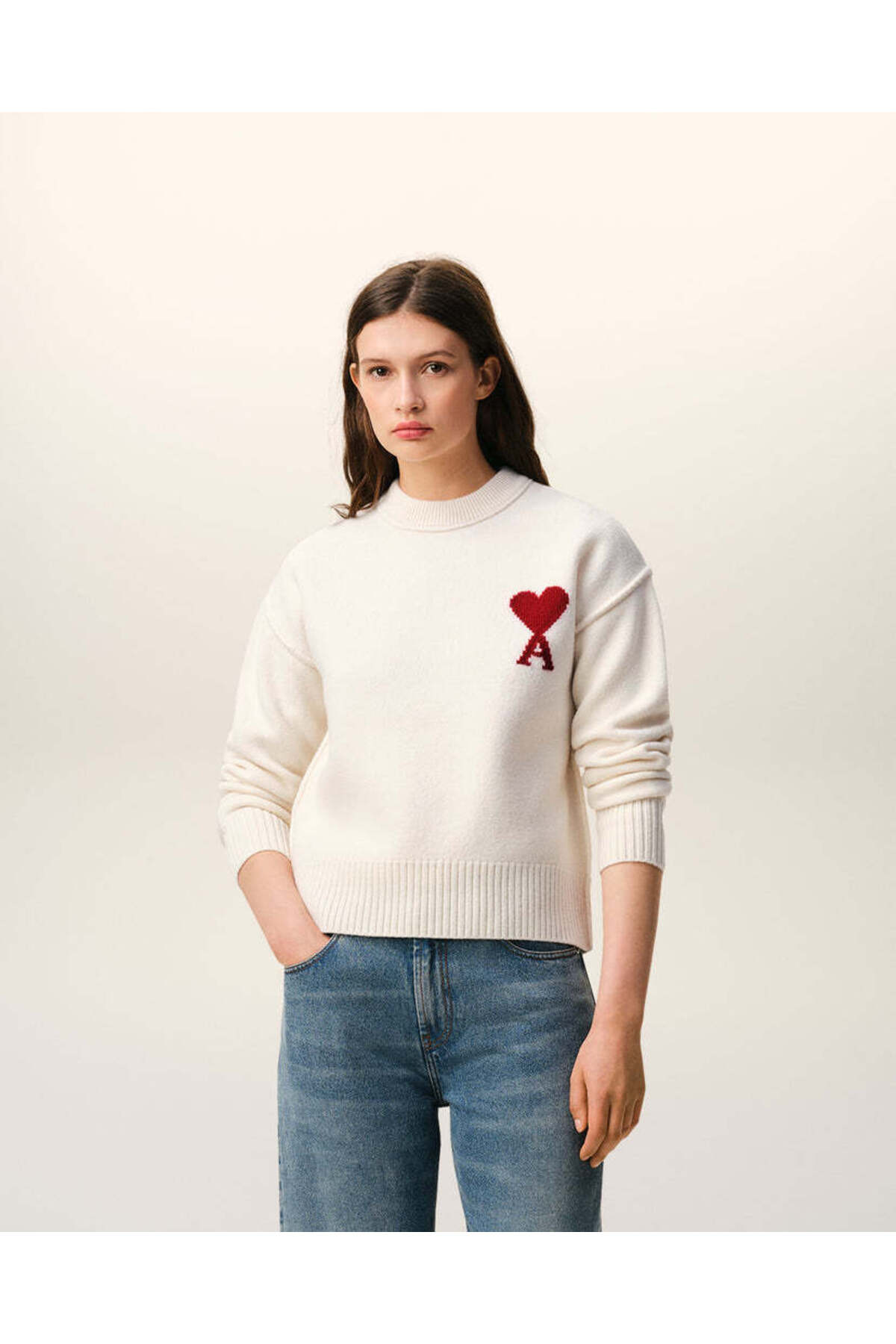 Beymen Collection AMİ DE COEUR MARKA, YUVARLAK YAKALI YÜN KAZAK.