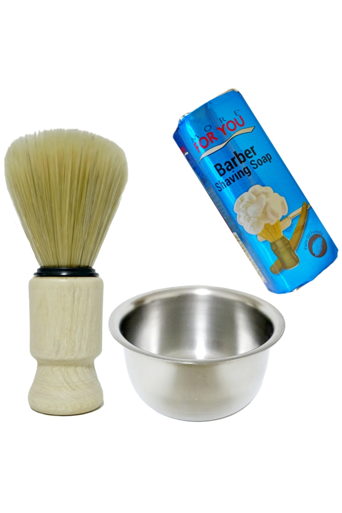 atamanstore Klasik Tıraş Seti | Ahşap Saplı Sakal Tıraş Fırçası | Paslanmaz Çelik Tıraş Tası | Tıraş Sabunu S-3