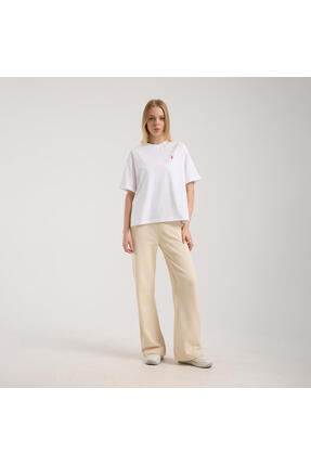 SAVE THE DUCK Kadın Beyaz Oversized T-shirt-OVERSIZED