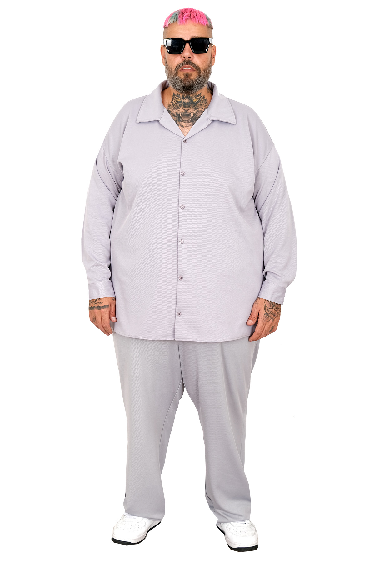 ModeXL Mode XL Büyük Beden Eşofman Altı 11105 GRİ görsel 5