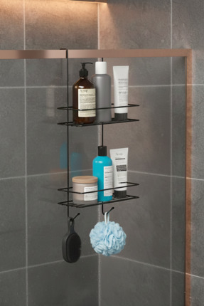 NTC METAL Askılı Banyo Rafı Duş Şampuanlık Duşakabin Havlu Askısıduvar Düzenl...