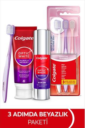 Colgate Optic White Purple Beyazlatıcı Set Diş Macunu 75 ml +Purple Serum 40 ...