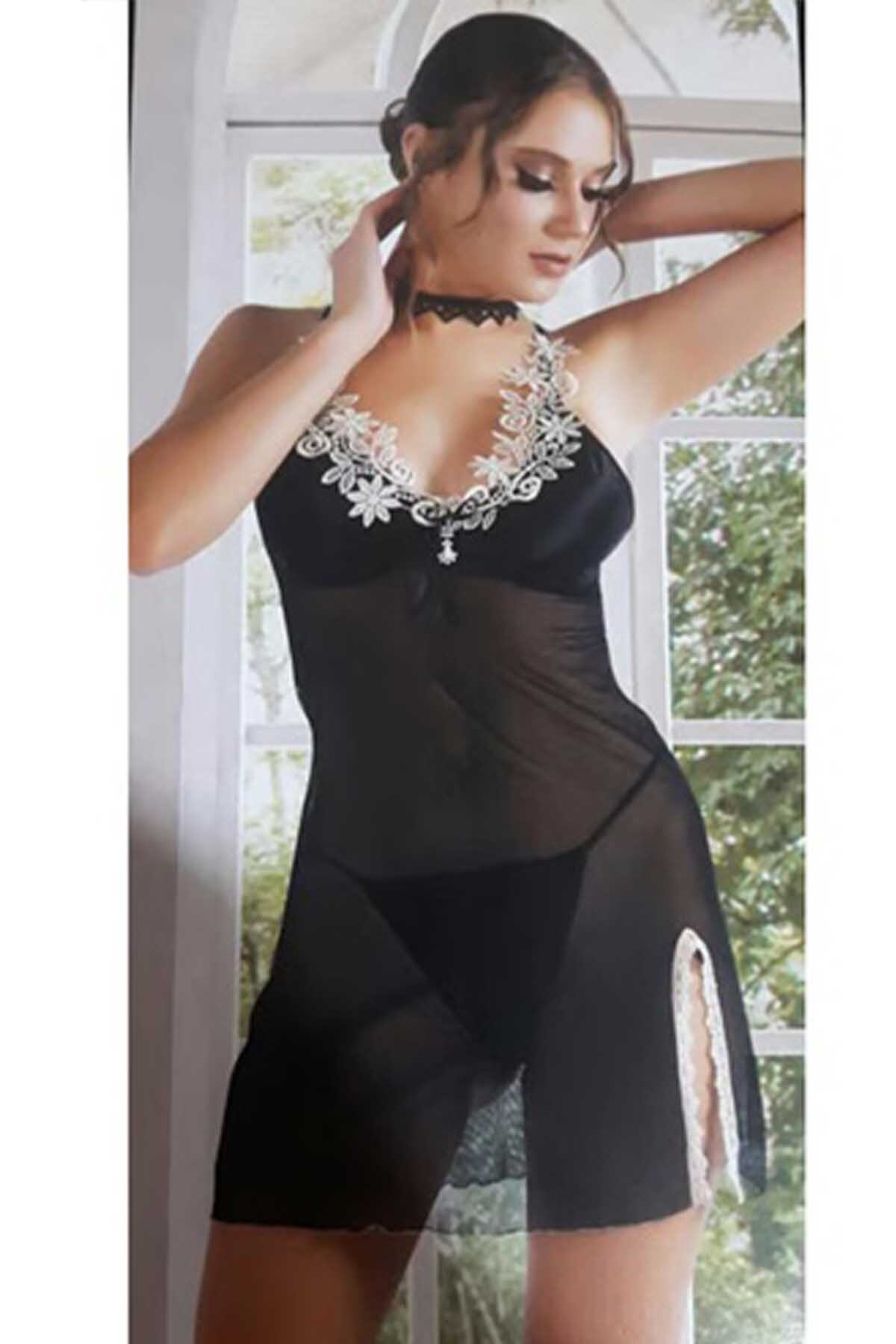 Swana Kadın Dantelli Gecelik