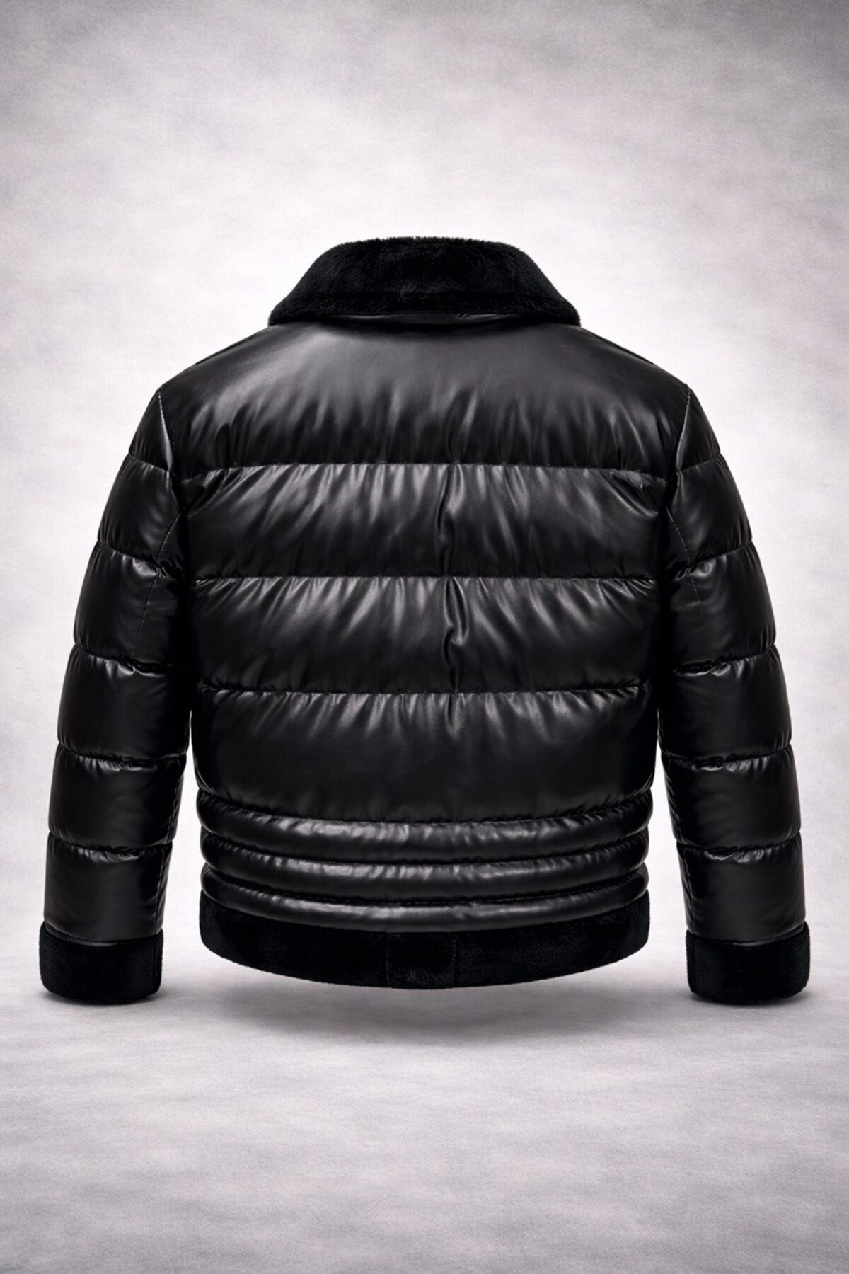 BASEL.CO  Premium Kürklü Düğme Detaylı Şişme Mont - Görsel 2