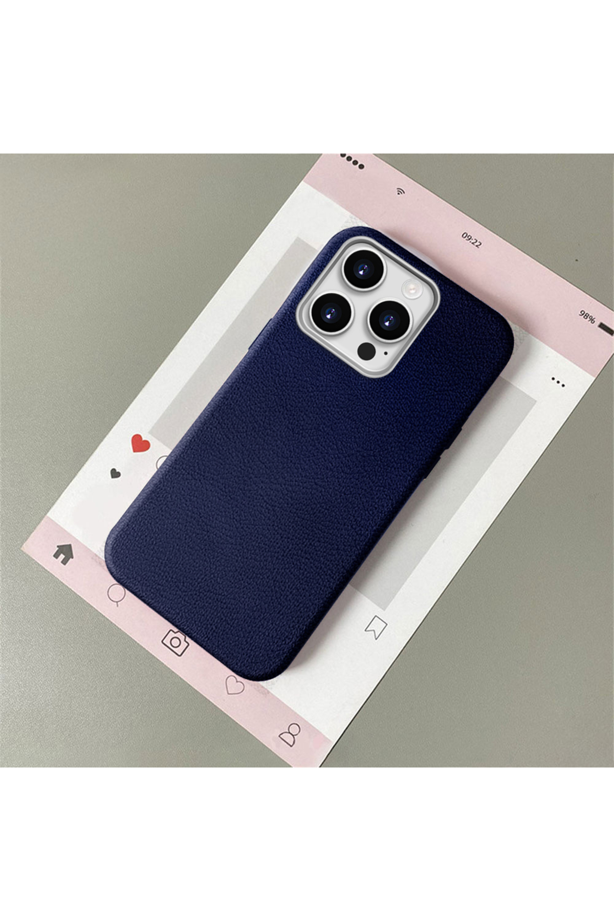 iPhone 12 Pro Compatible Leather Texture Anti Fall Soft Silicone Phone Case
